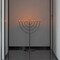 Modern Silver 9 Branch Lighting Thin Pipe Hanukkah Menorah, Metal-Aluminum